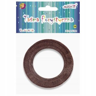 Taśma florystyczna MT-1238 brązowa 12mm x 25m
