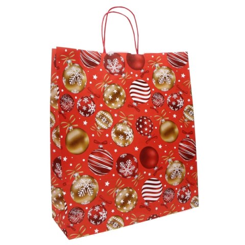 WR TOREBKA OZDOBNA 36x12x41CM GWIAZDKA BOMBKI CZERW WR TOREBKA OZDOBNA 36x12x41CM GWIAZDKA BOMBKI CZERW