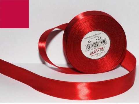 Wstążka sat. czerwonaAX06-24 6mm/32m 1szt Wstążka sat. czerwonaAX06-24 6mm/32m 1szt