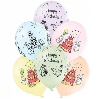 Balony 6szt Cute Birthday