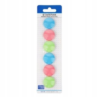 MAGNES KOLORY PASTEL 30MM 6SZT STK