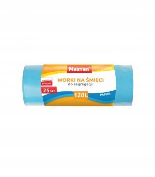 WORKI NA ŚMIECI LDPE 120/25 MASTER NIEBIESKIE S227