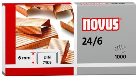 Zszywki miedziowane Novus 24/6 x 1000 sztuk Zszywki miedziowane Novus 24/6 x 1000 sztuk