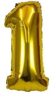 Balon foliowy cyferka nr1 ZŁOTY 71cm Balon foliowy cyferka nr1 ZŁOTY 71cm