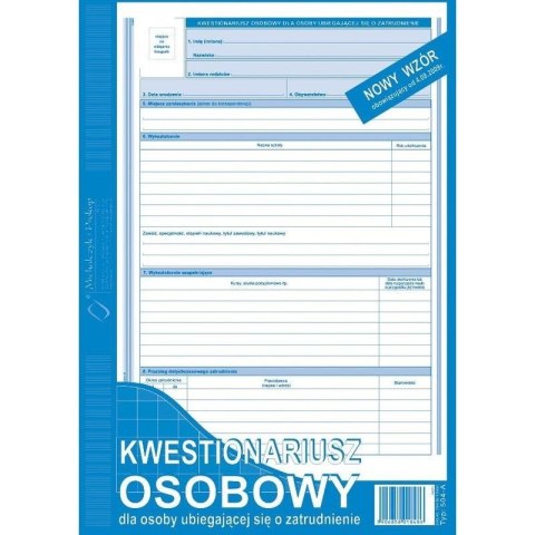 KWESTIONARIUSZ OSOB KAND 504-A MP KWESTIONARIUSZ OSOB KAND 504-A MP