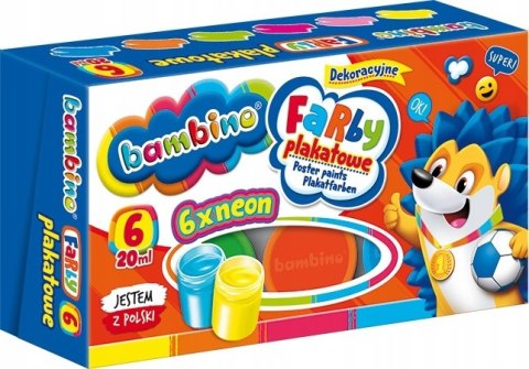 Farby plakatowe BAMBINO 6 kolorow Farby plakatowe BAMBINO 6 kolorow