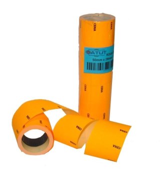 METKA B CENOWA POMARAŃCZ. ROLKA 50X28 (5)