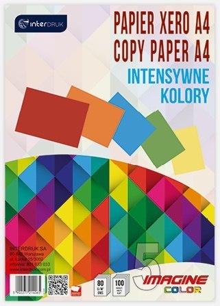 PAPIER XERO A4 100 5 INTENS.KOLOR.[1x25 PAPIER XERO A4 100 5 INTENS.KOLOR.[1x25