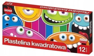 PLASTELINA KWADRATOWA MONA 12KOL