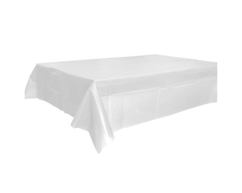 Biały foliowy obrus 120x140 cm Biały foliowy obrus 120x140 cm