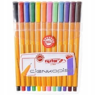 CIENKOPISY RYSTOR 12KOL. RC-04 ETUI