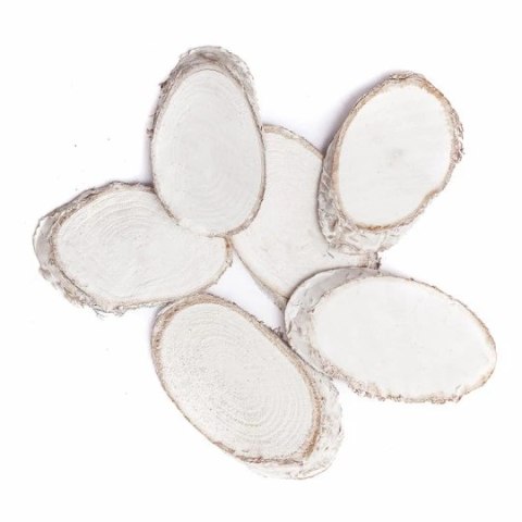 Drewnokształty zabielone 6 sztuk 6-8 cm Drewnokształty zabielone 6 sztuk 6-8 cm