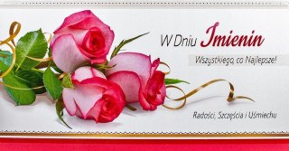 Laurka imieninowa z kopertą RÓŻNE WZORY Karo