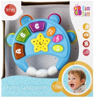 BAM BAM MUZYCZNY TAMBURYNEK 16X16X6 NA ŚW/DŹWIĘK