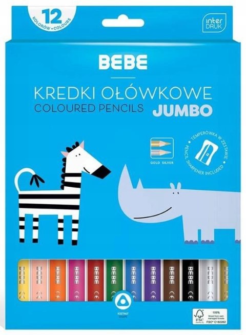 BBI Kredki oł JUMBO 12kol.BB KID FSC100% BBI Kredki oł JUMBO 12kol.BB KID FSC100%