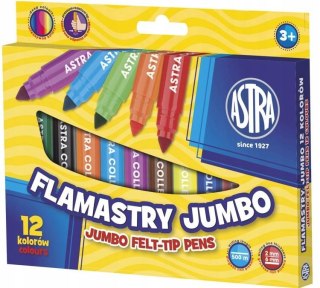 FLAMASTRY JUMBO - 12 kolorów ASTRA