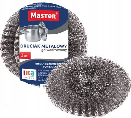 MYJKA DRUCIAK METALOWY DO NACZYŃ 3 sztuki