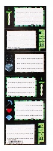 NAKLEJ NA ZESZYT PIXEL GAME STK PB A 25 25 2500