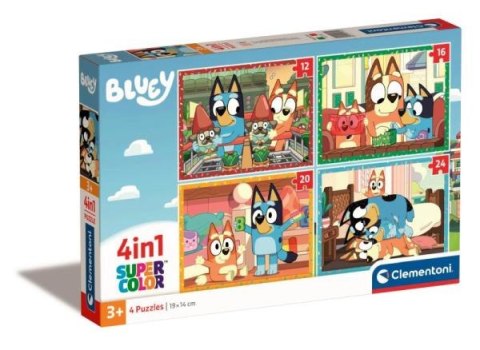 Puzzle 4w1 - SuperColor. Bluey (12+16+20+24 el.) Clementoni
