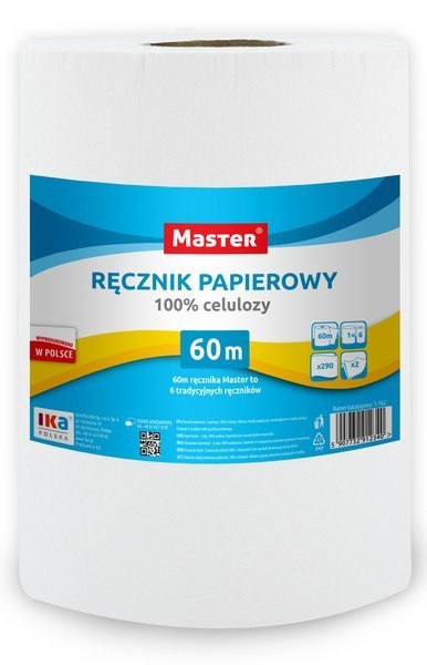 RĘCZNIK PAPIEROWY MASTER CELULOZA 60M 1szt S301 RĘCZNIK PAPIEROWY MASTER CELULOZA 60M 1szt S301