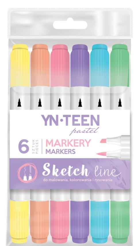 YNT Markery 6kol.SKETCHLINE PASTEL