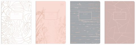 ZESZYT A5 60# M 70G METALLIC ROSE GOLD