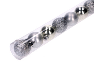 Bombki w tubie (16) srebrne