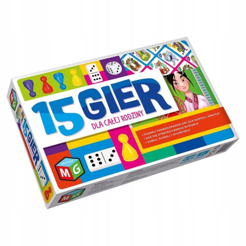 GRA DLA CAŁEJ RODZINY "15 GIER" MULTIGRA GRA DLA CAŁEJ RODZINY "15 GIER" MULTIGRA
