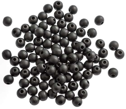 KORALIKI DREWNIANE 10 MM 100SZT MATOWA CZERŃ KORALIKI DREWNIANE 10 MM 100SZT MATOWA CZERŃ