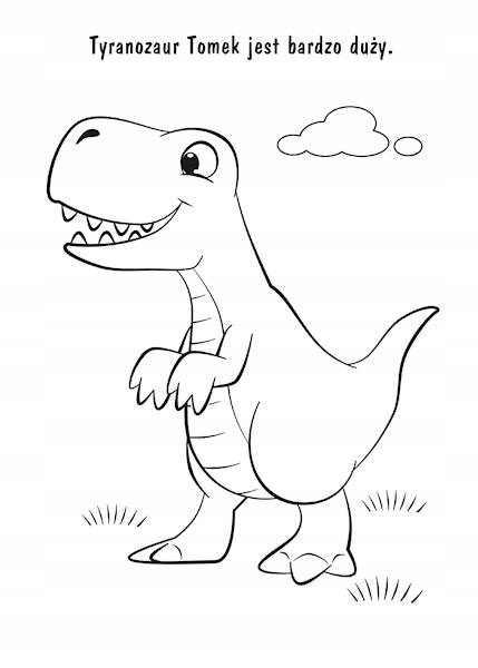 MOJA KOLOROWANKA Z NAKLEJKAMI - DINOZAURY MOJA KOLOROWANKA Z NAKLEJKAMI - DINOZAURY