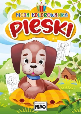 MOJA KOLOROWANKA Z NAKLEJKAMI - PIESKI
