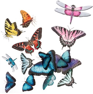 NAKLEJKI MOTYLE 15SZT DPCRAFT