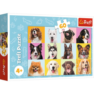 PUZZLE 60EL SŁODKIE PSIAKI TREFL